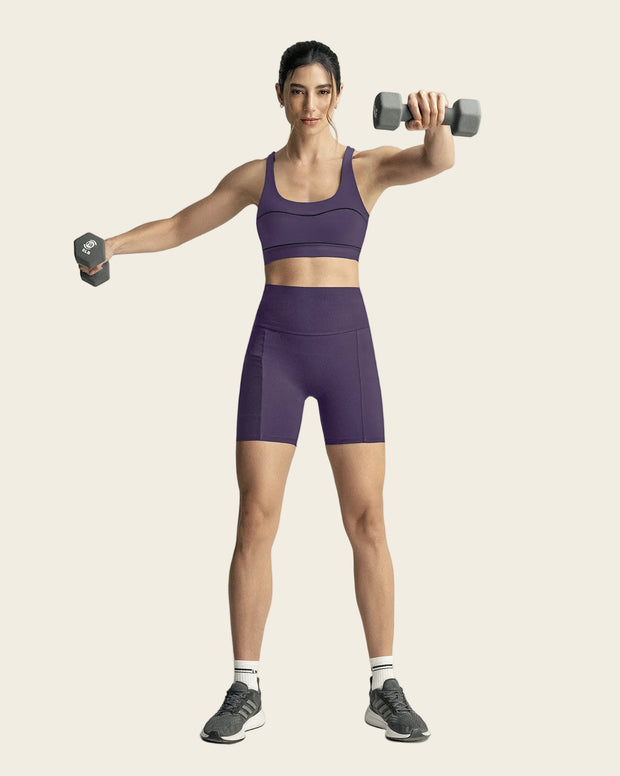 Short ciclista con bolsillo lateral y control de abdomen
