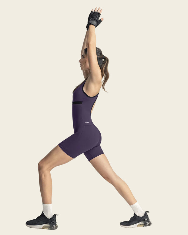Enterizo corto deportivo control suave de abdomen