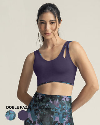 Top doble faz deportivo#color_186-estampado-flores-morado