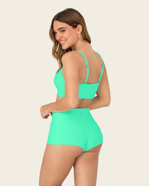 Bikini top + short de tiro alto