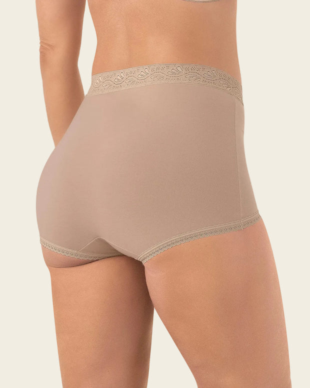 Paquete x 3 confortables panties clásicos de ajuste y cubrimiento total