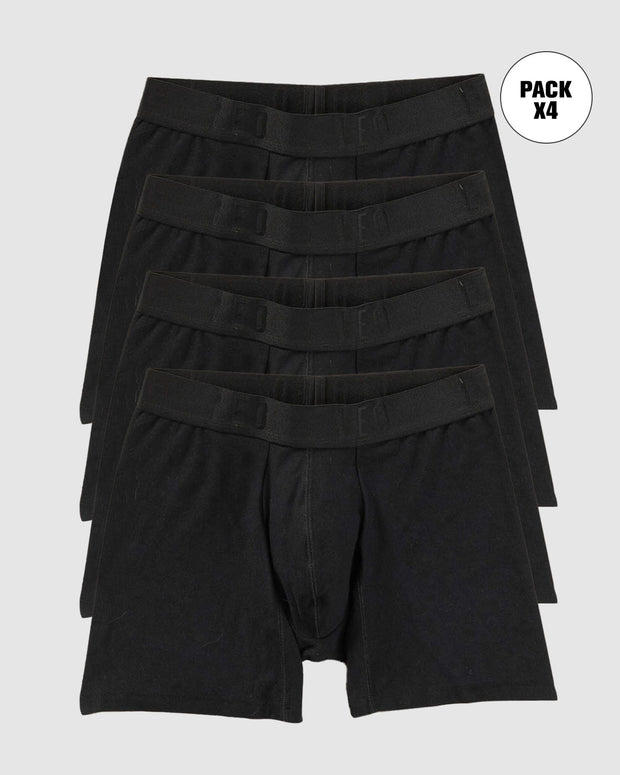 Paquete x4 bóxers medio en algodón comodidad total