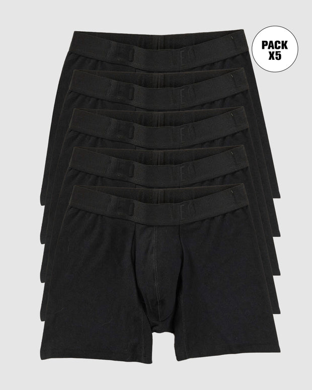 Paquete x5 bóxers medio en algodón comodidad total