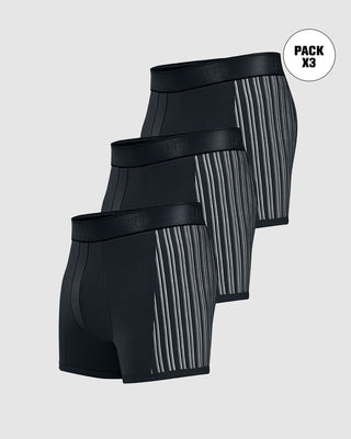 Paquete x 3 bóxers cortos, tecnología de ajuste perfecto en microfibra#color_713-negro