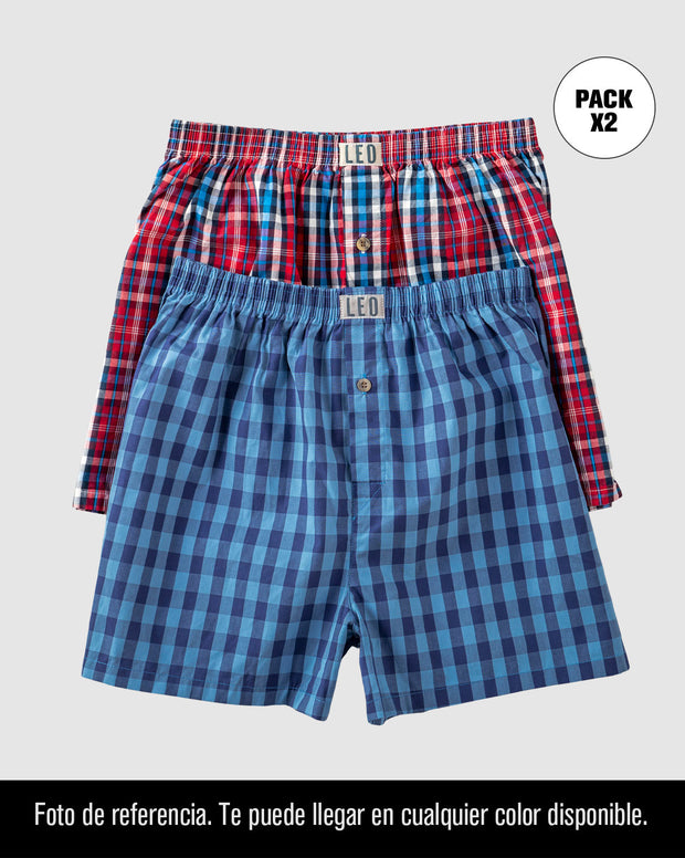 Paquete x2 bóxers sueltos en algodón de máxima frescura te puede llegar en cualquier estampado disponible