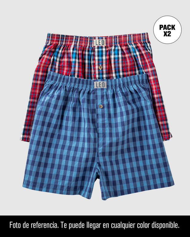 Paquete x2 bóxers sueltos en algodón de máxima frescura te puede llegar en cualquier estampado disponible