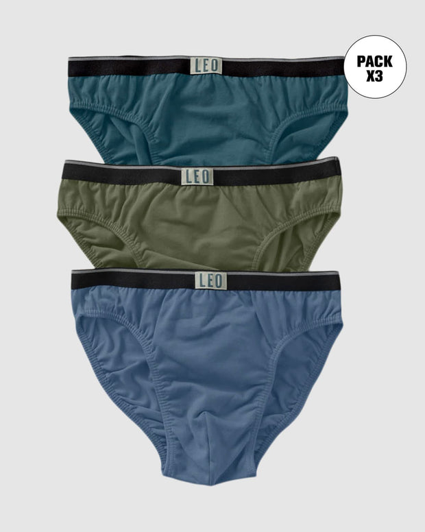 Paquete x3 calzoncillos clásicos en algodón