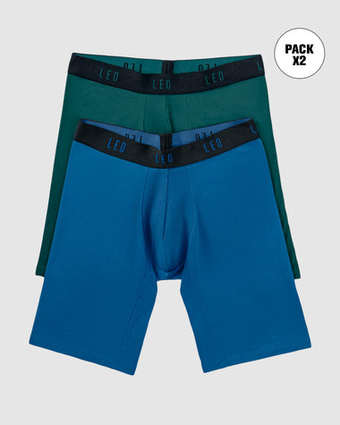 Paquete x2 bóxers largos ajustado con algodón#color_s78-azul-verde