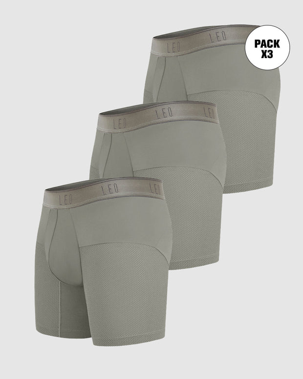 Paquete x 3 bóxers, secado rápido y mallas transpirables