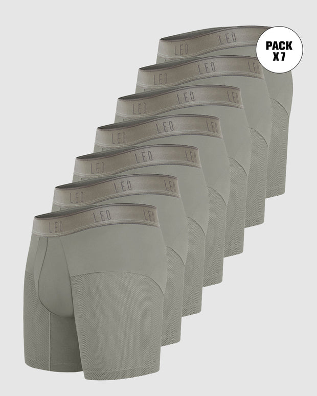 Paquete x 7 bóxers, secado rápido y mallas transpirables