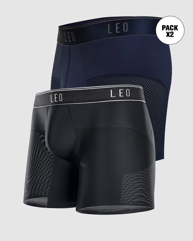 Paquete x 2 bóxers, secado rápido, mallas transpirables