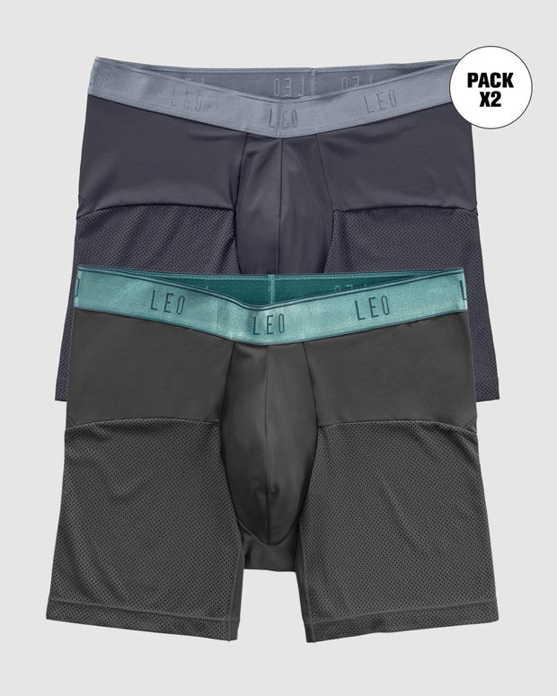 Paquete x 2 bóxers, secado rápido, mallas transpirables