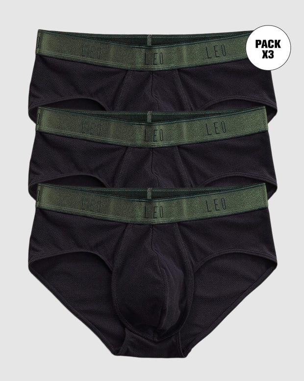 Paquete x 3 bóxers brief de alta transpiración en microfibra ideales para uso diario