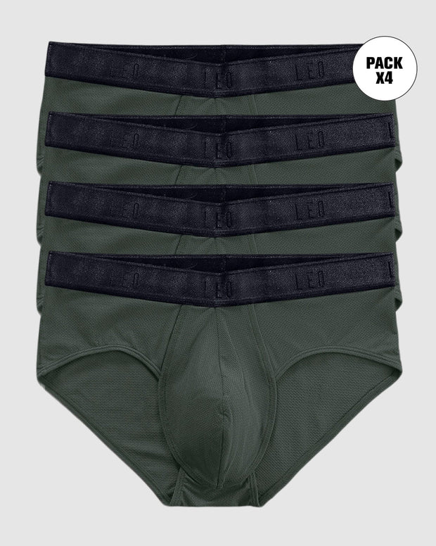 Paquete x 4 bóxers brief de alta transpiración en microfibra ideales para uso diario