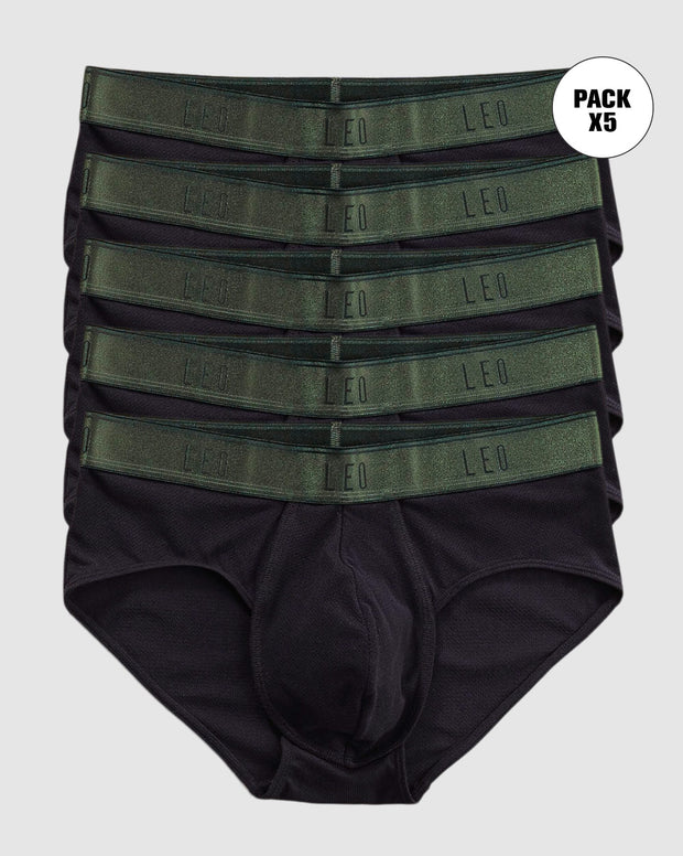 Paquete x 5 bóxers brief de alta transpiración en microfibra ideales para uso diario