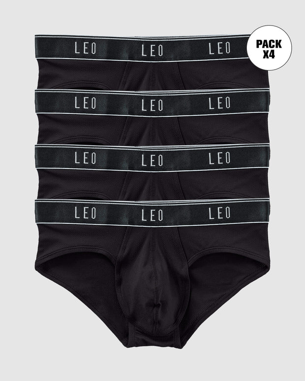 Paquete x4 bóxers brief de alta transpiración en microfibra ideal para uso diario