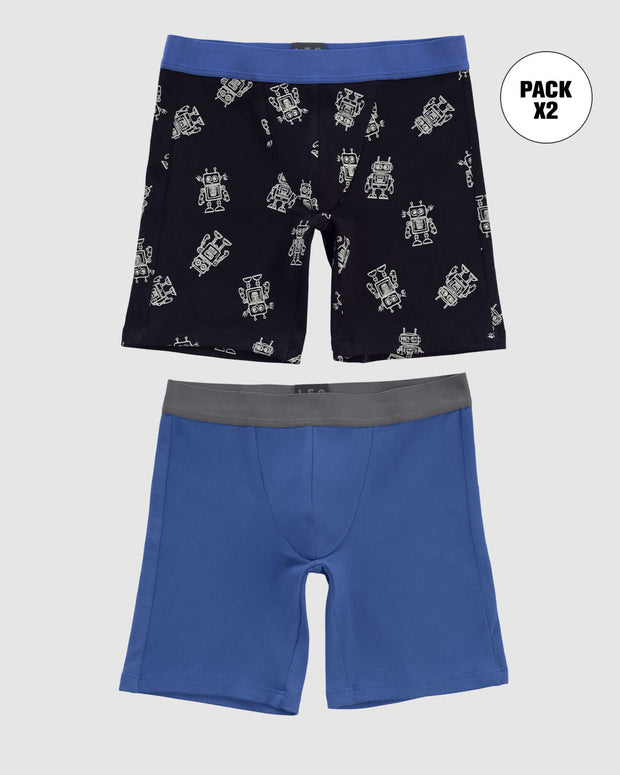 Paquete x2 bóxer largo para niño