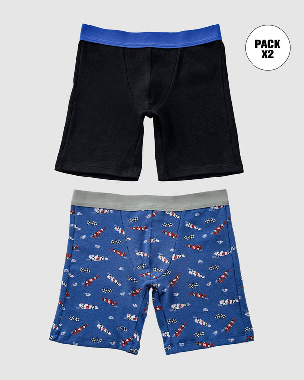 Paquete x2 bóxer largo para niño