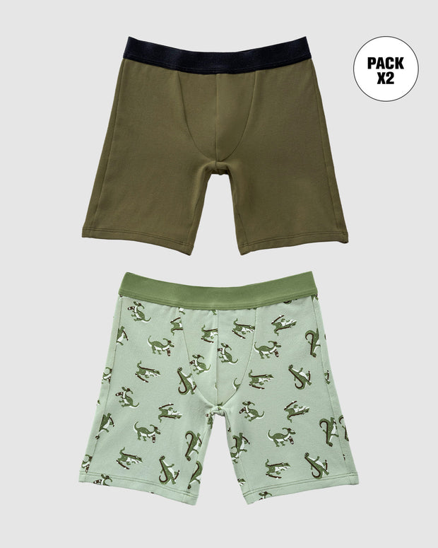 Paquete x2 bóxer largo para niño