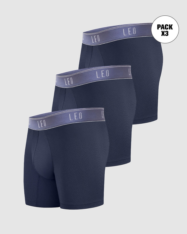 Paquete x 3 bóxers medios diseño ergonómico ultrafresco y cómodo en microfibra