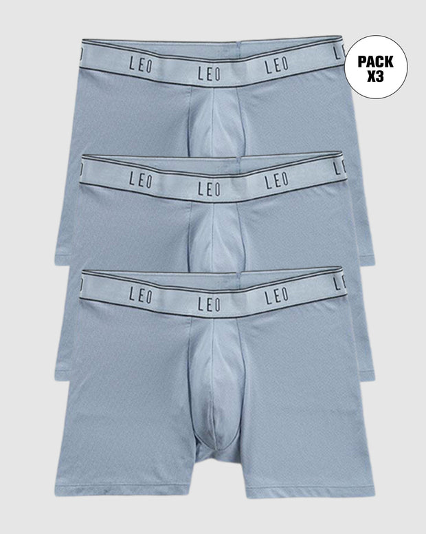 Paquete x3 bóxers medio diseño ergonómico ultrafresco y cómodo en microfibra