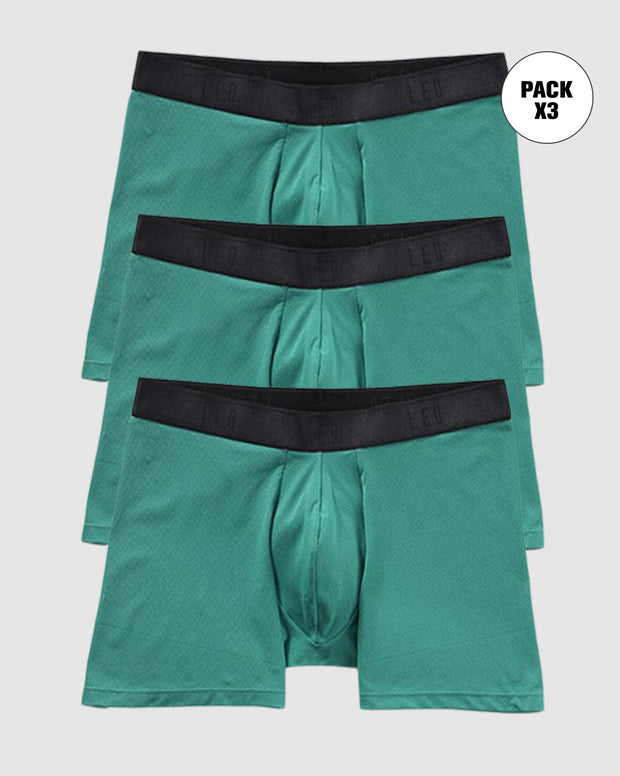 Paquete x3 bóxers medio diseño ergonómico ultrafresco y cómodo en microfibra
