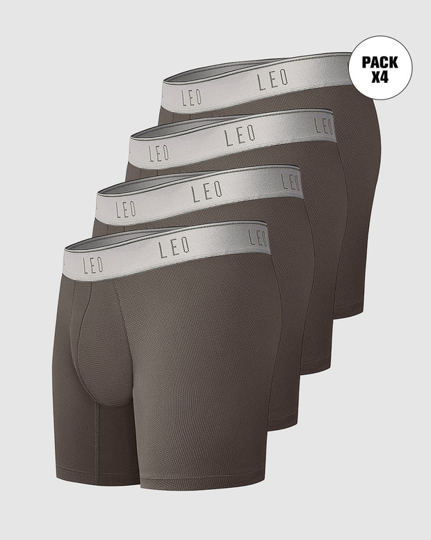 Paquete x 4 bóxers medio diseño ergonómico ultrafresco y cómodo en microfibra
