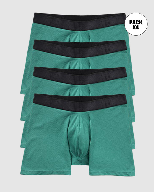 Paquete x4 bóxers medio diseño ergonómico ultrafresco y cómodo en microfibra