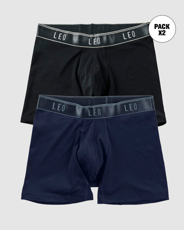 Paquete x 2 bóxers de tela texturizada, secado rápido, microfibra
