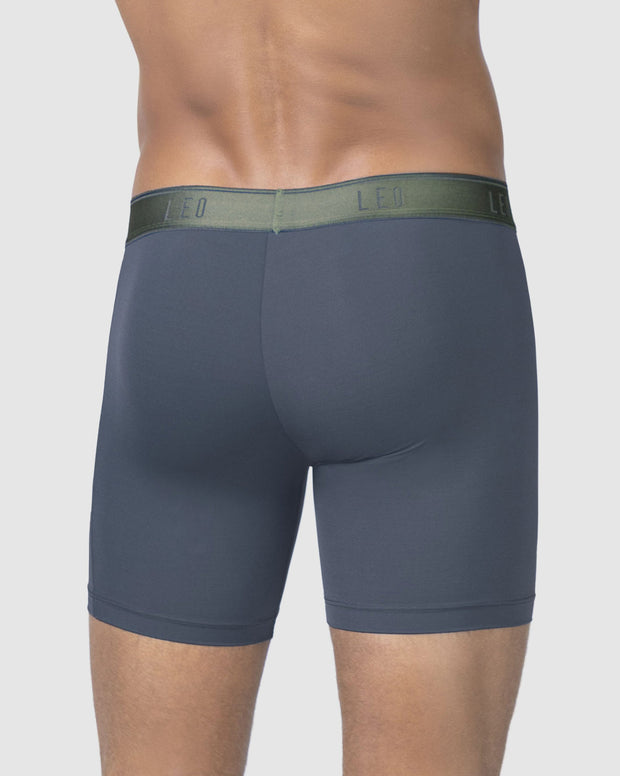 Paquete x 3 bóxers deportivos con bolsillo lateral en microfibra de secado rápido