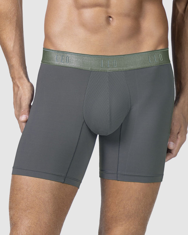 Paquete x 4 bóxers deportivos con bolsillo lateral en microfibra