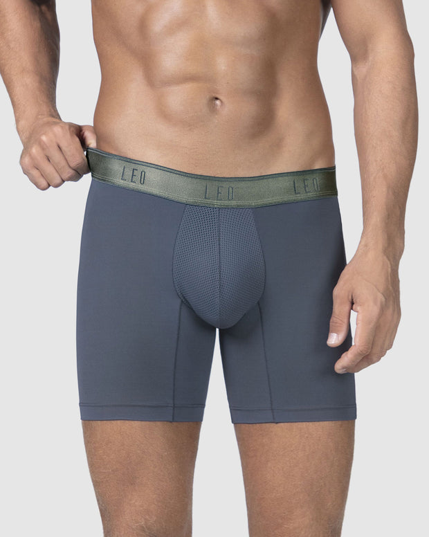 Paquete x 5 bóxers deportivos con bolsillo lateral en microfibra