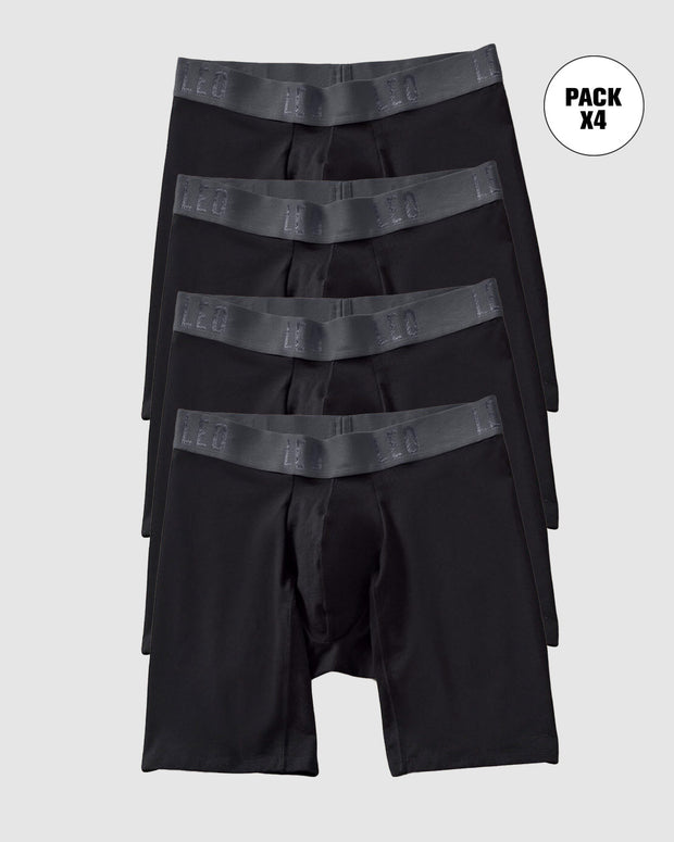Paquete x4 bóxers largos de algodón que evita el roce entre las piernas