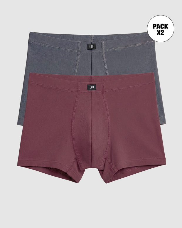Paquete x 2 bóxers cortos en algodón