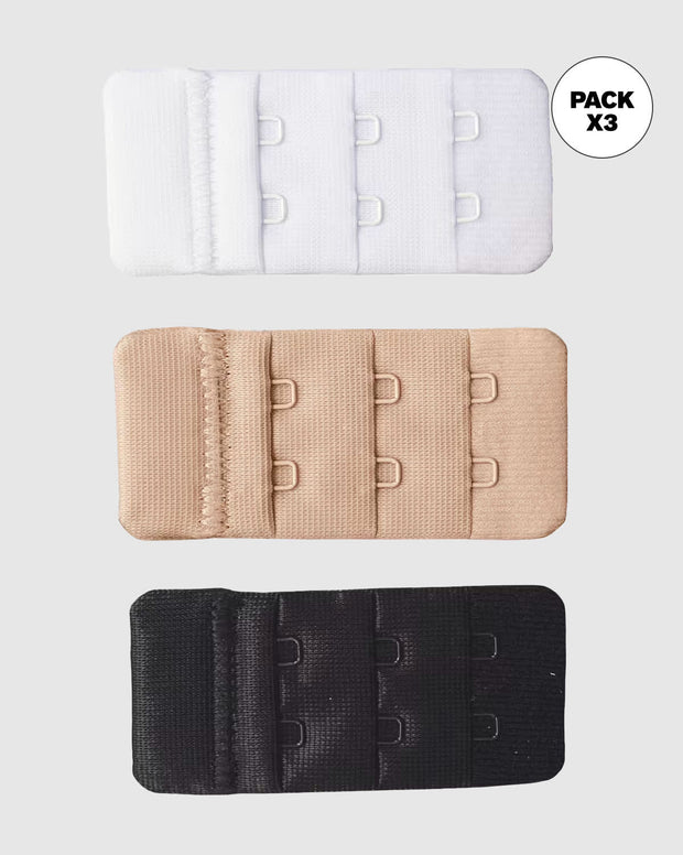 Paquete por 3 broches extensores ajusta tu brasier favorito a tu espalda