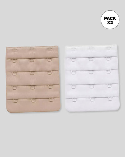 Paquete x 2 broches extensores triples#color_998-surtido-cafe-claro-blanco