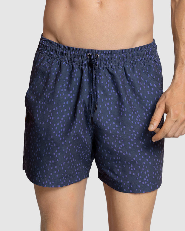 Pantaloneta de baño con malla interna y cintura ajustable