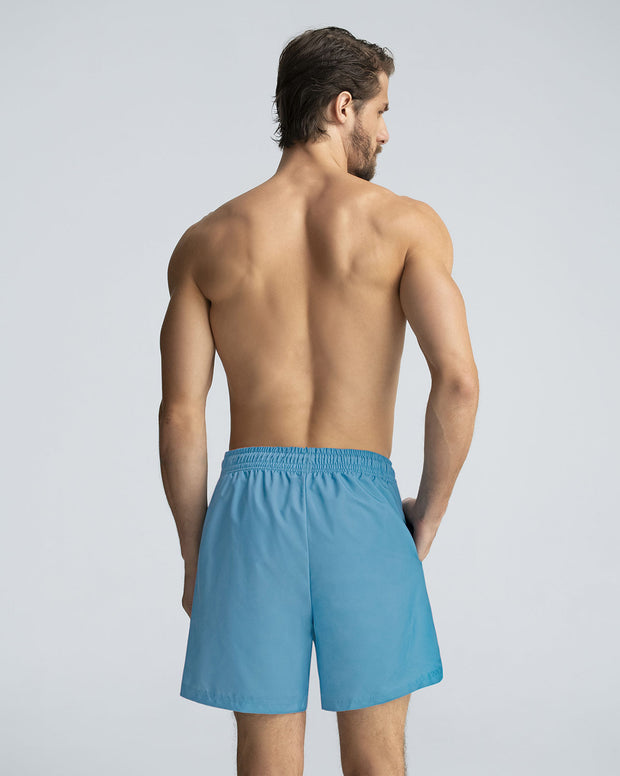 Pantaloneta de baño masculina con práctico bolsillo al lado derecho