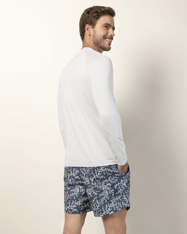 Pantaloneta de baño masculina con práctico bolsillo al lado derecho