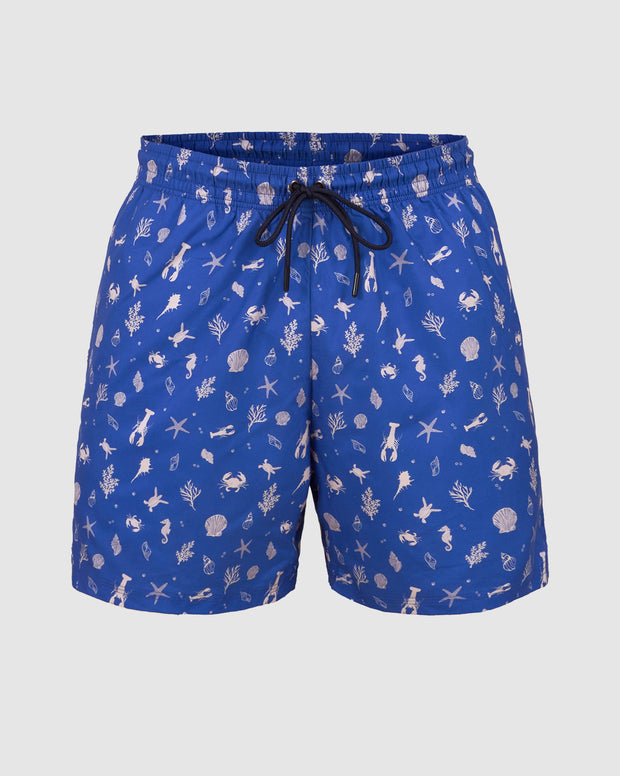 Pantaloneta de baño masculina con práctico bolsillo al lado derecho