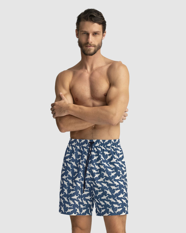Pantaloneta de baño masculina con práctico bolsillo al lado derecho