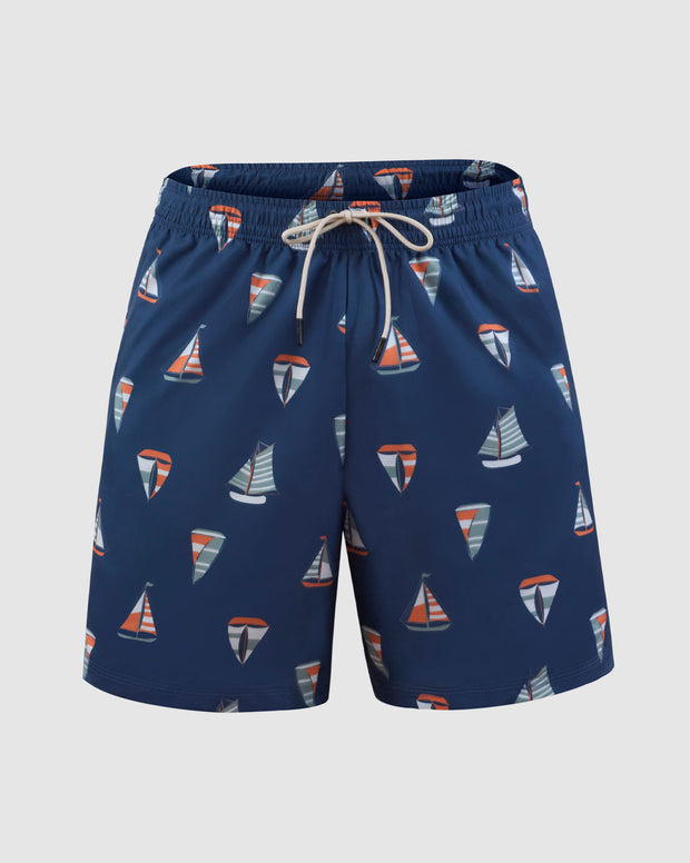 Pantaloneta de baño masculina con práctico bolsillo al lado derecho