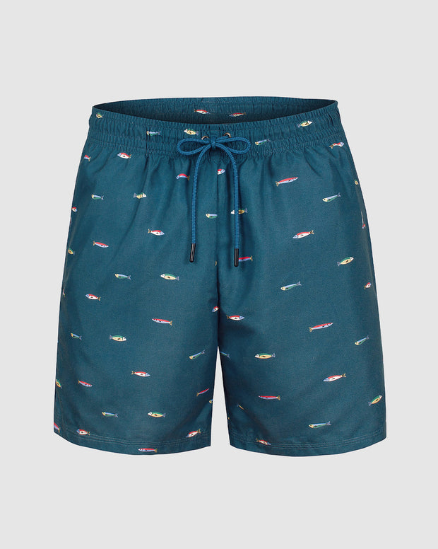 Pantaloneta de baño masculina con práctico bolsillo al lado derecho