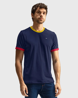 Camiseta deportiva masculina con tecnología de secado rápido#color_509-azul-oscuro
