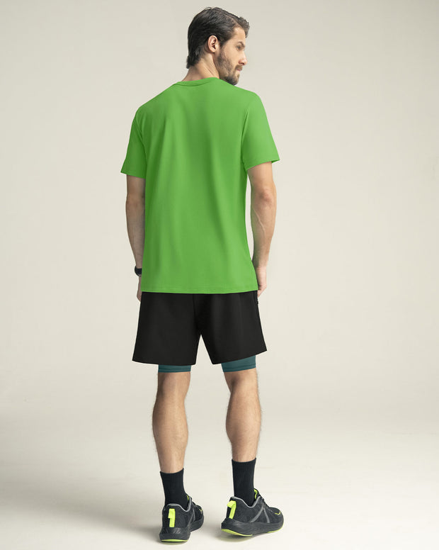 Camiseta deportiva masculina semiajustada de secado rápido
