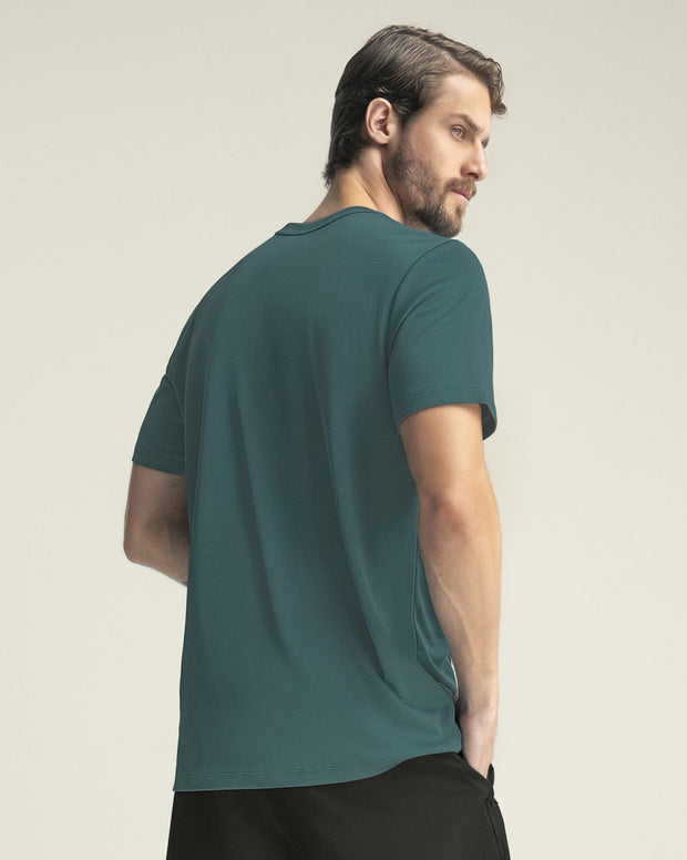 Camiseta deportiva masculina semiajustada de secado rápido