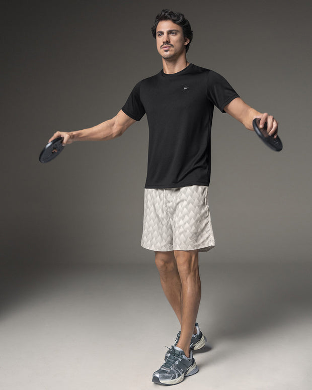 Camiseta deportiva masculina semiajustada de secado rápido