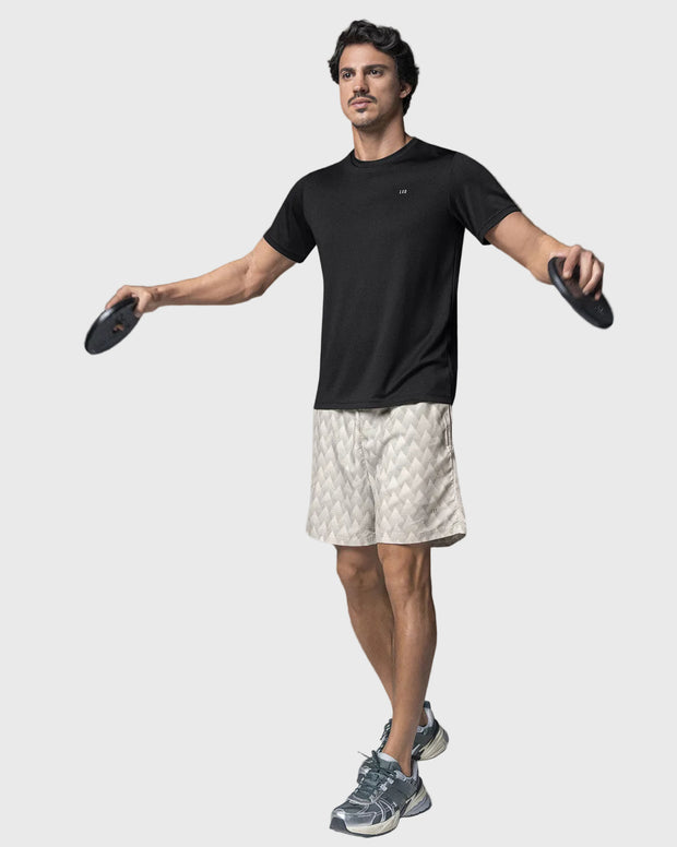 Camiseta deportiva masculina semiajustada de secado rápido