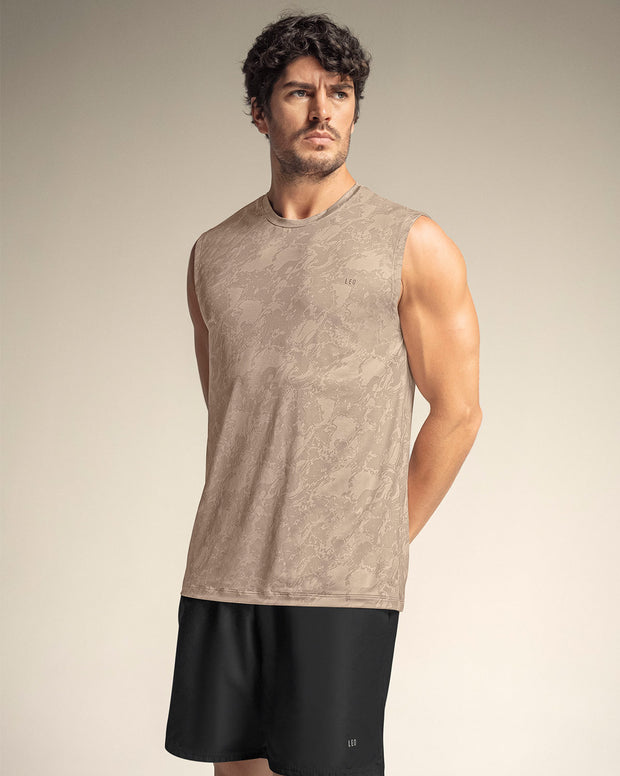 Camiseta manga sisa deportiva y de secado rápido para hombre