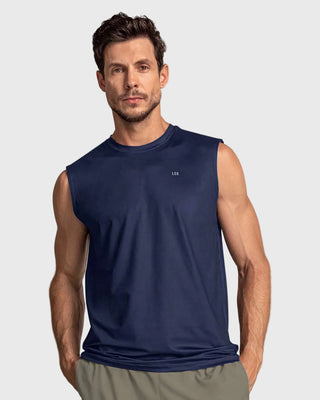 Camiseta manga sisa deportiva y de secado rápido para hombre#color_509-azul
